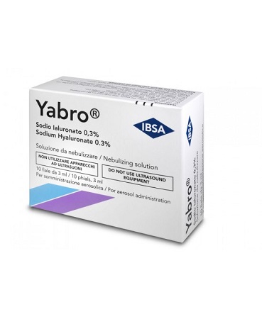 YABRO 10 FIALE 3ML ACIDO IALURONICO 0,3% SOLUZIONE PER NEBULIZZATORE - Speedyfarma.it