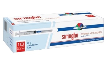 SIRINGA PER VENIPUNTURA MASTER-AID 5 ML GAUGE 23 10 PEZZI - Speedyfarma.it