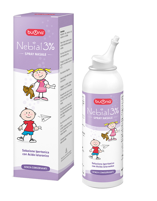 NEBIAL SOLUZIONE SALINA IPERTONICA DI SODIO CLORURO AL 3% CON ACIDO IALURONICO SPRAY NASALE 100 ML - Speedyfarma.it