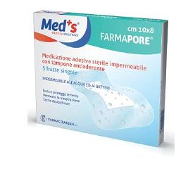 MEDS PORE MEDICAZIONE IN POLIURETANO ADESIVA IMPERMEABILE 10X15CM 5 PEZZI - Speedyfarma.it