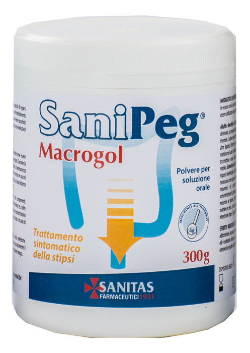 SANIPEG MACROGOL POLVERE PER SOLUZIONE ORALE BARATTOLO 300 G - Speedyfarma.it
