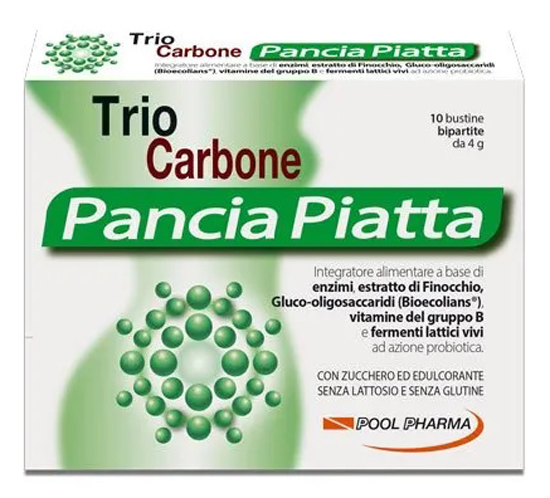 TRIOCARBONE PANCIA PIATTA 10 BUSTINE BIPARTITE 4 G - Speedyfarma.it
