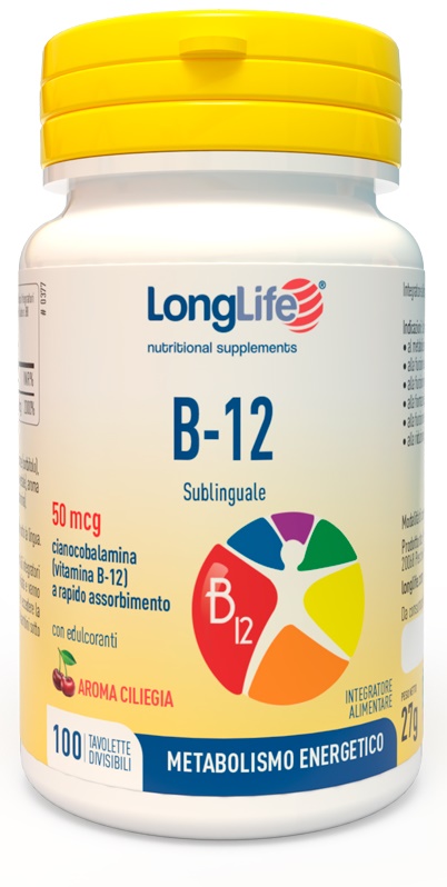LONGLIFE B12 50MCG SUBLINGUALE 100 TAVOLETTE - Speedyfarma.it
