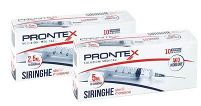 SIRINGA PRONTEX 2,5 ML AGO IND 10 PEZZI - Speedyfarma.it