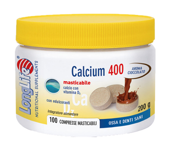 LONGLIFE CALCIUM CACAO 100 COMPRESSE 400 MG - Speedyfarma.it