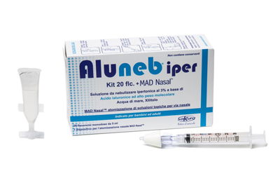 ALUNEB KIT SOLUZIONE IPERTONICA 3% 20 FLACONCINI + MAD NASAL ATOMIZZATORE - Speedyfarma.it