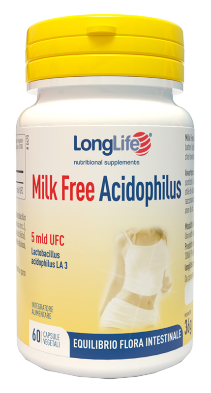 LONGLIFE MILK FREE ACIDOPHILUS 60 CAPSULE VEGETALI - Speedyfarma.it