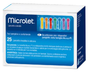 LANCETTE PUNGIDITO PER DISPOSITIVO MICROLET 25 PEZZI - Speedyfarma.it