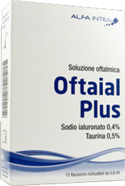 SOLUZIONE OFTALMICA OFTAIAL PLUS ACIDO IALURONICO 0,4% E TAURINA 15 FLACONCINI RICHIUDIBILI DA 0,6 ML - Speedyfarma.it