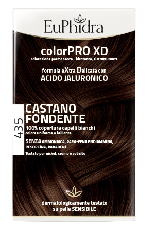 EUPHIDRA COLORPRO XD 435 CASTANO FONDENTE GEL COLORANTE CAPELLI IN FLACONE + ATTIVANTE + BALSAMO + GUANTI - Speedyfarma.it