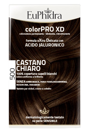 EUPHIDRA COLORPRO XD 500 CAST CHIARO GEL COLORANTE CAPELLI IN FLACONE + ATTIVANTE + BALSAMO + GUANTI - Speedyfarma.it