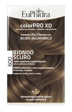 EUPHIDRA COLORPRO XD 600 BIONDO SCURO GEL COLORANTE CAPELLI IN FLACONE + ATTIVANTE + BALSAMO + GUANTI - Speedyfarma.it