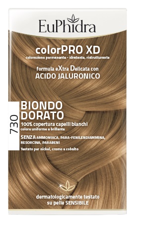 EUPHIDRA COLORPRO XD 730 BIONDO DORATO GEL COLORANTE CAPELLI IN FLACONE + ATTIVANTE + BALSAMO + GUANTI - Speedyfarma.it