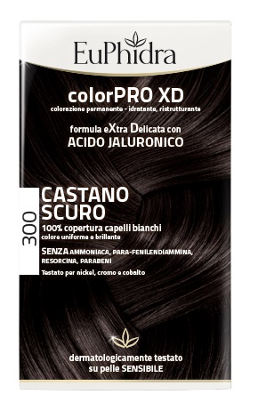 EUPHIDRA COLORPRO XD 300 CASTANO SCURO GEL COLORANTE CAPELLI IN FLACONE + ATTIVANTE + BALSAMO + GUANTI - Speedyfarma.it