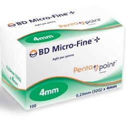 AGO PER PENNA DA INSULINA BD MICROFINE PENTAPOINT GAUGE 32 4 MM 100 PEZZI - Speedyfarma.it