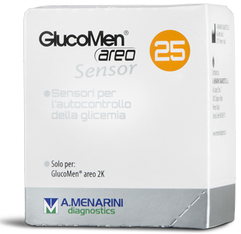 STRISCE MISURAZIONE GLICEMIA GLUCOMEN AREO SENSOR 25 PEZZI - Speedyfarma.it