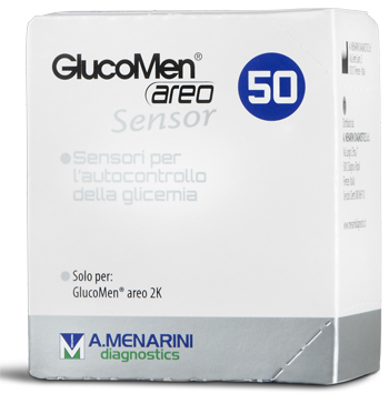 STRISCE MISURAZIONE GLICEMIA GLUCOMEN AREO SENSOR 50 PEZZI - Speedyfarma.it