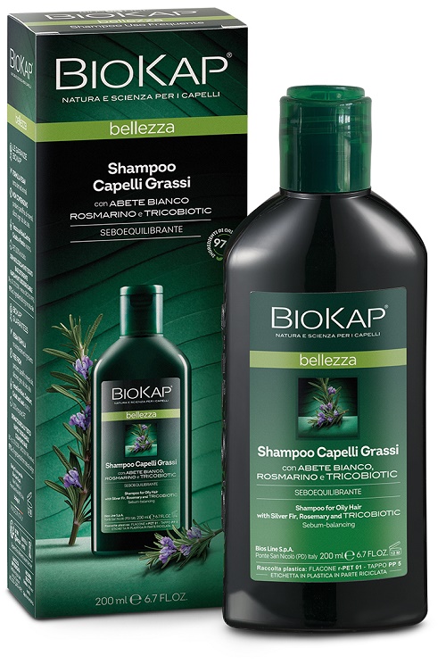 BIOKAP BELLEZZA SHAMPOO CAPELLI GRASSI CON TRICOBIOTIC 200 ML - Speedyfarma.it