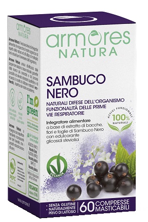 ARMORES NATURA SAMBUCO NERO 60 COMPRESSE MASTICABILI - Speedyfarma.it
