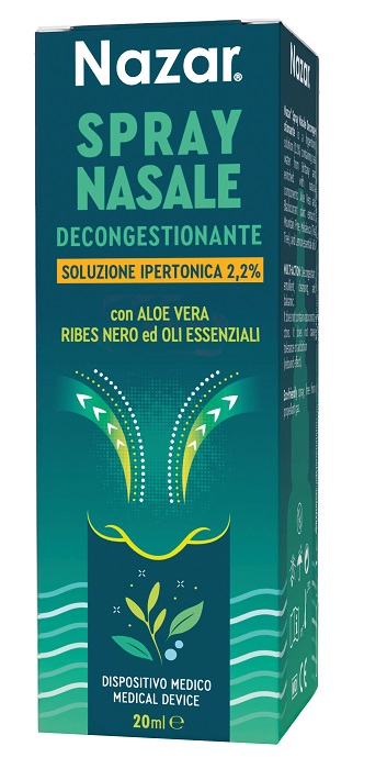 NAZAR SPRAY NASALE DECONGESTIONANTE SOLUZIONE IPERTONICA 2,2% 20 ML - Speedyfarma.it