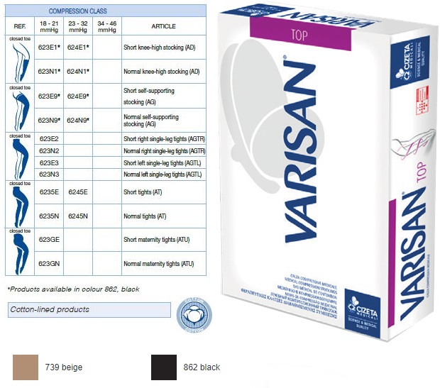VARISAN TOP K2 GAMBALETTO NORMALE PUNTA CHIUSA NERO 5 - Speedyfarma.it