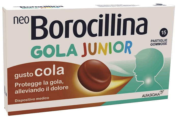 NEOBOROCILLINA GOLA JUNIOR 15 PASTIGLIE GUSTO COLA - Speedyfarma.it