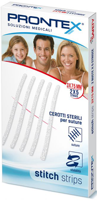 PRONTEX STITCH STRIPS 3X75 10 PEZZI - Speedyfarma.it