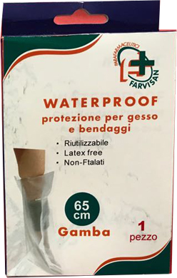 WATERPROOF PROTEZIONE PER GESSO E BENDAGGI PER GAMBA 65 CM RIUTILIZZABILE - Speedyfarma.it