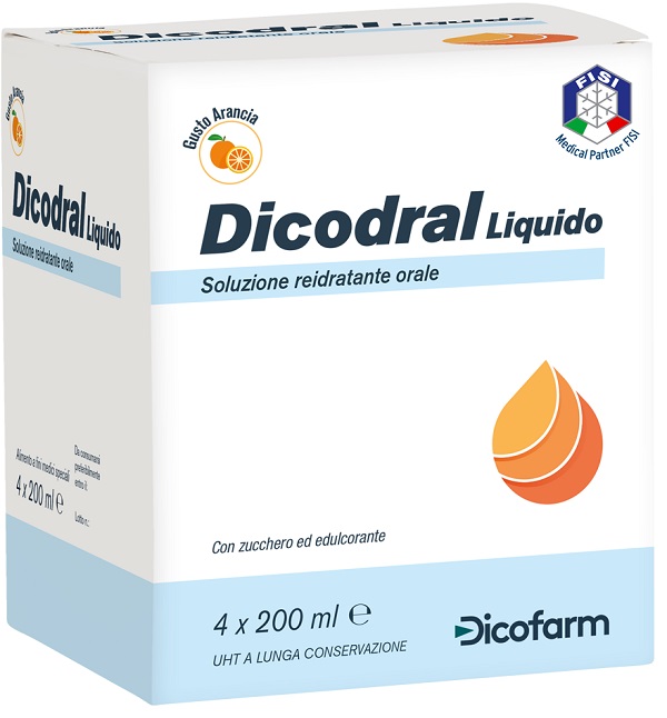 DICODRAL LIQUIDO SOLUZIONE REIDRATANTE ORALE 4 X 200 ML - Speedyfarma.it