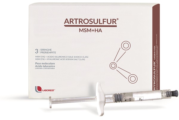 ARTROSULFUR MSM+HA SIRINGHE PRERIEMPITE INTRA-ARTICOLARI ACIDO IALURONICO 2 ML - Speedyfarma.it