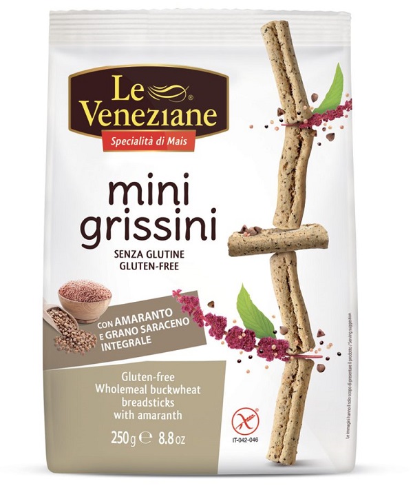 LE VENEZIANE MINIGRISSINI GRANO SARACENO INTEGRALE CON AMARANTO 250 G - Speedyfarma.it