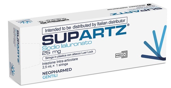 SIRINGA PRERIEMPITA INTRA-ARTICOLARE SUPARTZ ACIDO IALURONICO 25 MG 2,5 ML 1 PEZZO - Speedyfarma.it