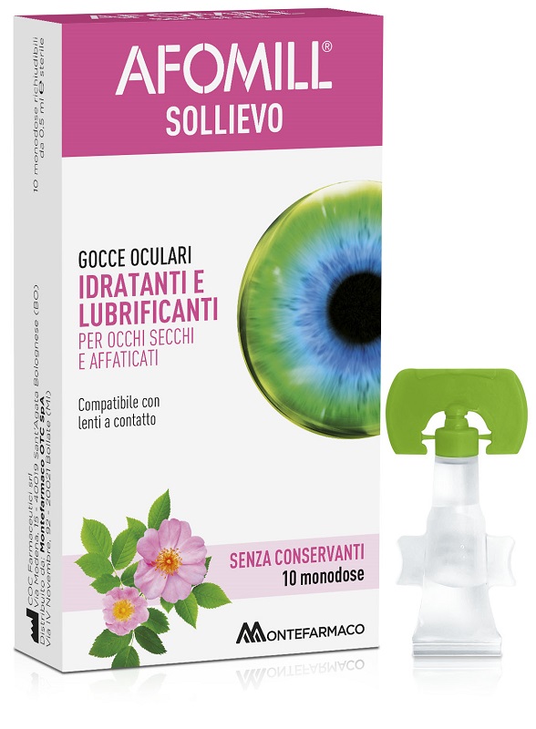 AFOMILL SOLLIEVO GOCCE OCULARI OCCHI 10 FIALE DA 0,5 ML - Speedyfarma.it