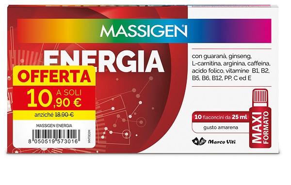 MASSIGEN ENERGIA 10 FLACONCINI DA 25 ML 10,90 E - Speedyfarma.it