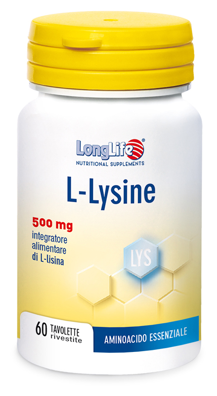 LONGLIFE L-LYSINE 500MG 60 TAVOLETTE RIVESTITE DA 860 MG - Speedyfarma.it