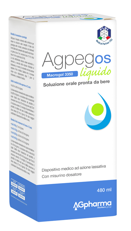 AGPEG OS MACROGOL 3350 LIQUIDO 480 ML - Speedyfarma.it