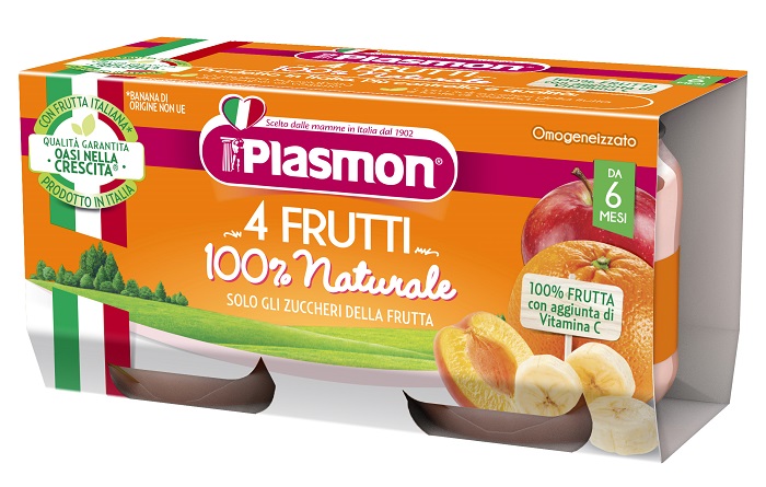 PLASMON OMOGENEIZZATO 4 FRUTTI 2 X 80 G - Speedyfarma.it