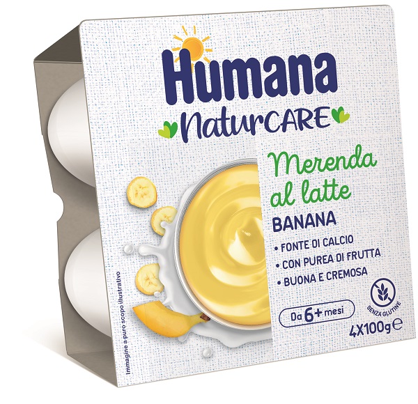 HUMANA MERENDA LATTE BANANA 4 PEZZI DA 100 G - Speedyfarma.it