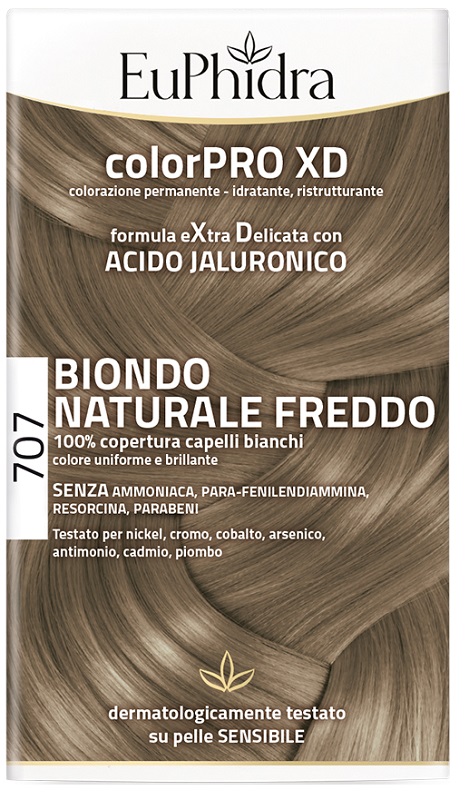 EUPHIDRA COLORPRO XD 707 BIONDO NATURALE F COLORE + ATTIVANTE + BALSAMO + CUFFIA + GUANTI - Speedyfarma.it