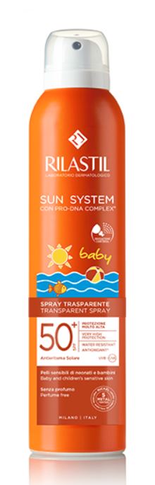 RILASTIL SUN SYSTEM BABY TRANSPARENT SPRAY SPF50+ 200 ML - Speedyfarma.it