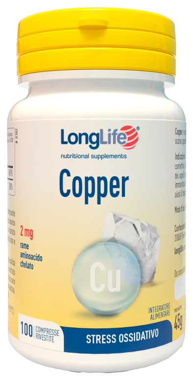 LONGLIFE COPPER 100 COMPRESSE RIVESTITE - Speedyfarma.it