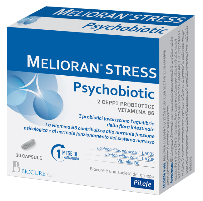 MELIORAN STRESS PSYCHOBIOTIC 30 CAPSULE - Speedyfarma.it