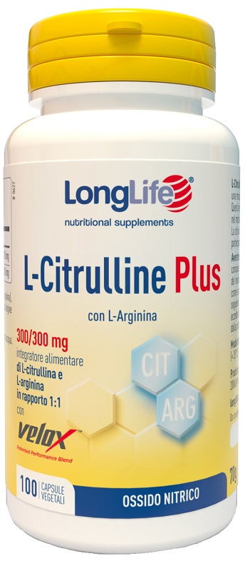LONGLIFE L-CITRULLINE PLUS 100 CAPSULE VEGETALI - Speedyfarma.it