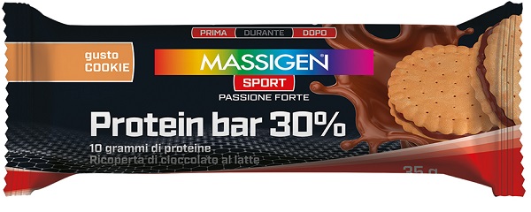 MASSIGEN SPORT PROTEIN BARRETTA 30% COOKIES 50 G - Speedyfarma.it