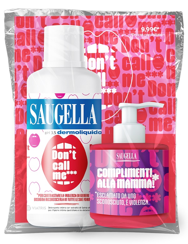 SAUGELLA BUNDLE DERMOLIQUIDO DON'T CALL ME 1 SAUGELLA DERMOLIQUIDO 500 ML CON ETICHETTA EDIZIONE LIMITATA + 1 MINISIZE SAMPLE CON PUMP 150 ML - Speedyfarma.it