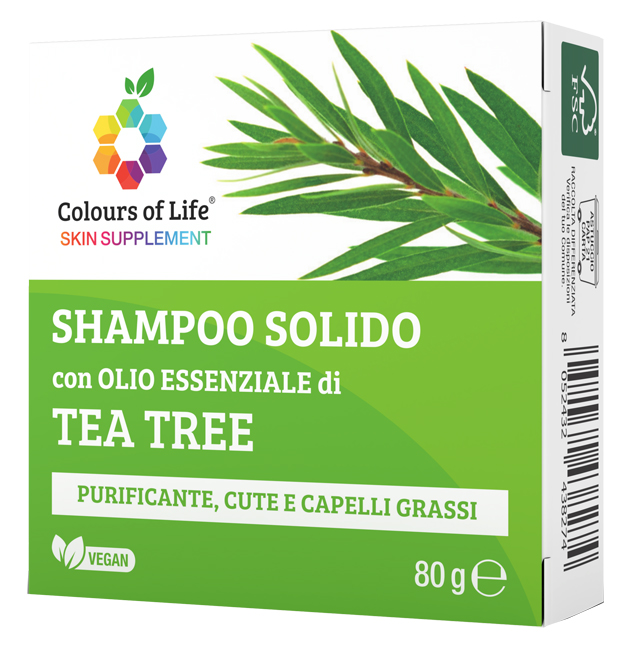 COLOURS OF LIFE TEA TREE SHAMPOO SOLIDO 80 G - Speedyfarma.it