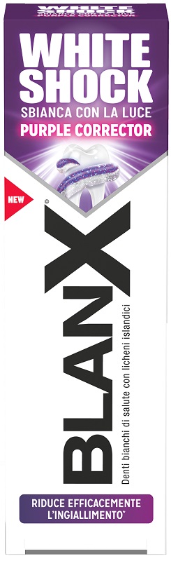 BLANX WHITE SHOCK PURPLE CORRECTOR DENTIFRICIO 75 ML - Speedyfarma.it
