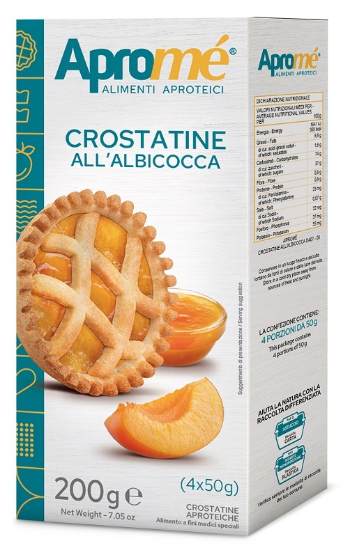 APROME' CROSTATINE ALBICOCCA 4 PEZZI DA 50 G - Speedyfarma.it