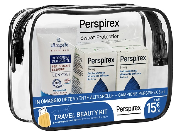 PERSPIREX ROLL ON STRONG TRAVEL KIT 2 ROLL ON STRONG 20 ML + 1 DETERGENTE ALTRAPELLE OMAGGIO - Speedyfarma.it