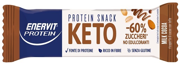 ENERVIT PROTEIN SNACK KETO MILK COCOA 35 G - Speedyfarma.it